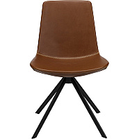 KFI Zoso Faux Leather Stitched Guest Chair Saddle Seat Color - Faux Leather, High Density Foam (HDF) Seat Material - Saddle Back Color - Faux Leather, High Density Foam (HDF) Back Material - Powder Coated, Black Frame Color - Carbon Steel Fra (6700SADDLE)
