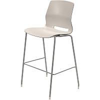 KFI Swey Collection 30" Multipurpose Stool Moonbeam Seat Color - Polypropylene Seat Material - Moonbeam Back Color - Polypropylene Back Material - Silver Frame Color - Stainless Steel Frame Material - Four-legged Base - 1 Each (BR2700P45)