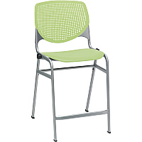 KFI Kool Counter-Height Stackable Stool Lime Green Seat Color - Polypropylene Seat Material - Lime Green Back Color - Polypropylene, Aluminum Alloy Back Material - Powder Coated Silver Frame Color - Cold Rolled Steel Frame Material - Four-legg (CT2300P14)
