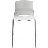 KFI Swey Collection 25" Multipurpose Stool Light Gray Seat Color - Polypropylene Seat Material - Light Gray Back Color - Polypropylene Back Material - Silver Frame Color - Steel Frame Material - Four-legged Base - 1 Each (CT2700P13)