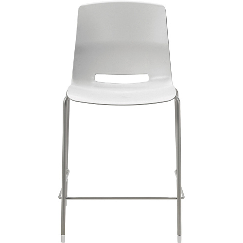KFI Swey Collection 25" Multipurpose Stool Light Gray Seat Color - Polypropylene Seat Material - Light Gray Back Color - Polypropylene Back Material - Silver Frame Color - Steel Frame Material - Four-legged Base - 1 Each (CT2700P13)