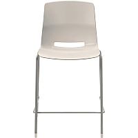 KFI Swey Collection 25" Multipurpose Stool Moonbeam Seat Color - Polypropylene Seat Material - Moonbeam Back Color - Polypropylene Back Material - Silver Frame Color - Steel Frame Material - Four-legged Base - 1 Each (CT2700P45)