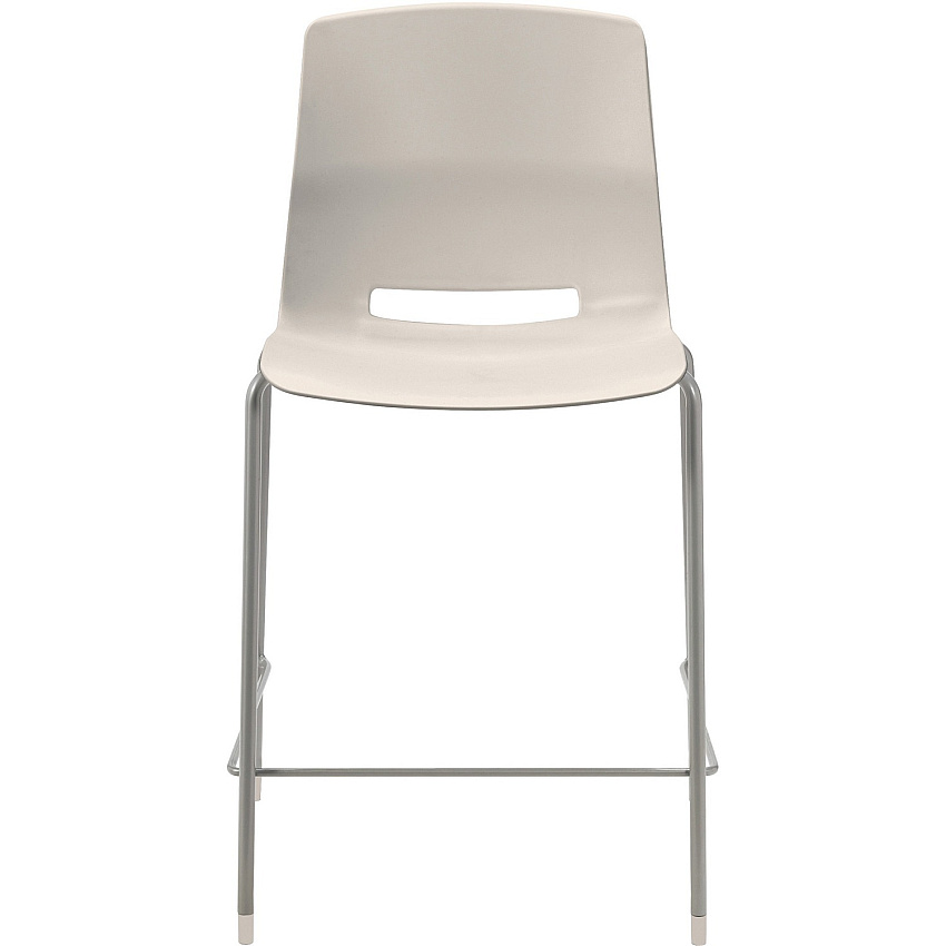 KFI Swey Collection 25" Multipurpose Stool Moonbeam Seat Color - Polypropylene Seat Material - Moonbeam Back Color - Polypropylene Back Material - Silver Frame Color - Steel Frame Material - Four-legged Base - 1 Each (CT2700P45)