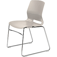 KFI Swey Collection Sled Base Chair Moonbeam Seat Color - Polypropylene Seat Material - Moonbeam Back Color - Polypropylene Back Material - Silver Frame Color - Stainless Steel Frame Material - Sled Base - 1 Each (SL2700P45)