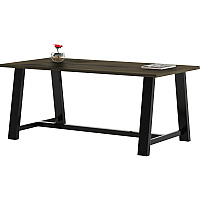 KFI 36x72" Solid Wood Top Midtown Table Wood Grain Rectangle Top - 72" Table Top Length x 36" Table Top Width - 30" Height - Assembly Required - Poplar Wood Top Material - 1 Each (T3672BMTLFTB)