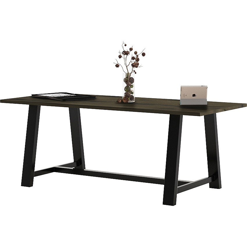KFI Midtown Cafeteria Table Wood Grain Rectangle Top - 84" Table Top Length x 36" Table Top Width - 30" Height - Assembly Required - Poplar Wood Top Material - 1 Each (T3684BMTLFTB)