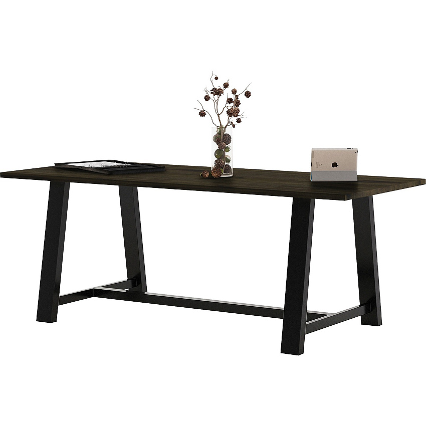 KFI Midtown Cafeteria Table Expresso Rectangle Top - 84" Table Top Length x 36" Table Top Width - 30" Height - Assembly Required - Poplar Wood Top Material - 1 Each (T3684BMTLFTE)