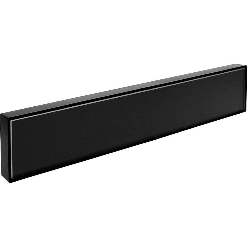 Lorell Snap Plate Architectural Sign 10" Width x 2" Height x 10" Depth - Rectangular Shape - Surface-mountable - Easy Readability, Injection-molded, Easy to Use - Black - 1 Each (LLR02646)