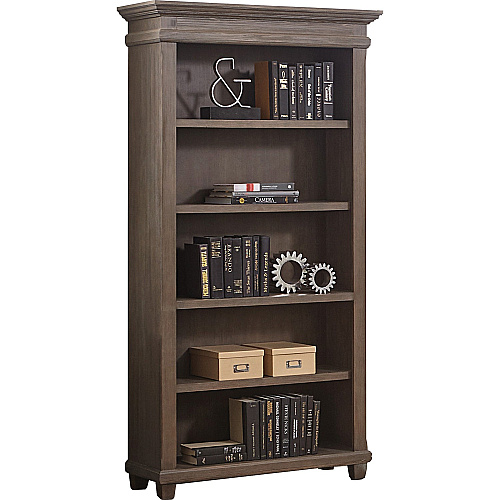 Martin Carson 3-shelf Open Bookcase 76" Height x 40" Width x 15" Length - 3 Adjustable Shelf(ves) - Material: Veneer - Finish: Weathered Dove - 1 Each (IMCA4076)