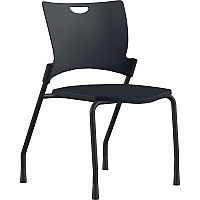 9 to 5 Seating Bella Plastic Seat Stack Chair Black Seat Color - Thermoplastic Seat Material - Black Back Color - Thermoplastic Back Material - Black Frame Color - Four-legged Base - 1 Each (1310A00BFP01)