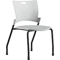9 to 5 Seating Bella Plastic Seat Stack Chair White Seat Color - Thermoplastic Seat Material - White Back Color - Thermoplastic Back Material - Black Frame Color - Four-legged Base - 1 Each (1310A00BFP05)