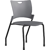 9 to 5 Seating Bella Plastic Seat Stack Chair Dove Seat Color - Thermoplastic Seat Material - Dove Gray Back Color - Thermoplastic Back Material - Black Frame Color - Four-legged Base - 1 Each (1310A00BFP14)