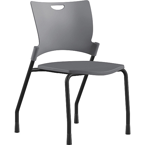 9 to 5 Seating Bella Plastic Seat Stack Chair Dove Seat Color - Thermoplastic Seat Material - Dove Gray Back Color - Thermoplastic Back Material - Black Frame Color - Four-legged Base - 1 Each (1310A00BFP14)