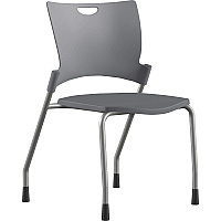 9 to 5 Seating Bella Plastic Seat Stack Chair Dove Seat Color - Thermoplastic Seat Material - Dove Gray Back Color - Thermoplastic Back Material - Silver Frame Color - Four-legged Base - 1 Each (1310A00SFP14)