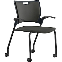 9 to 5 Seating Bella Fabric Seat Mobile Stack Chair Onyx Seat Color - Fabric, Foam, Plastic Seat Material - Onyx Back Color - Fabric, Plastic, Foam Back Material - Powder Coated, Black Frame Color - Four-legged Base - 1 Each (1315A12BFON)