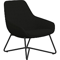 9 to 5 Seating W-shaped Base Lilly Lounge Chair Onyx Seat Color - Fabric, Foam Seat Material - Onyx Back Color - Fabric, Foam Back Material - Black Frame Color - W Leg Base - 1 Each (9111LGBFON)