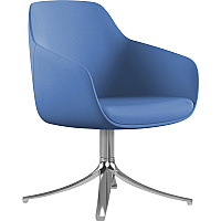 9 to 5 Seating Lilly Swivel Base Fabric Lounge Chair Blue Seat Color - Fabric, Foam Seat Material - Blue Back Color - Fabric, Foam Back Material - 1 Each (9134GTPFBU)