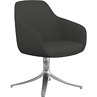 9 to 5 Seating Lilly Swivel Base Fabric Lounge Chair Gray Seat Color - Fabric, Foam Seat Material - Gray Back Color - Fabric, Foam Back Material - 1 Each (9134GTPFDO)