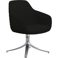 9 to 5 Seating Lilly Swivel Base Fabric Lounge Chair Onyx Seat Color - Fabric, Foam Seat Material - Onyx Back Color - Fabric, Foam Back Material - 1 Each (9134GTPFON)