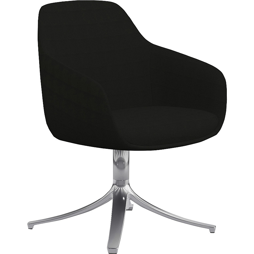 9 to 5 Seating Lilly Swivel Base Fabric Lounge Chair Onyx Seat Color - Fabric, Foam Seat Material - Onyx Back Color - Fabric, Foam Back Material - 1 Each (9134GTPFON)