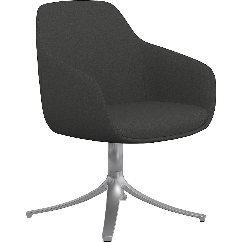 9 to 5 Seating Lilly Swivel Base Fabric Lounge Chair Gray Seat Color - Fabric, Foam Seat Material - Gray Back Color - Fabric, Foam Back Material - 1 Each (9134GTSFDO)