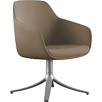 9 to 5 Seating Lilly Swivel Base Fabric Lounge Chair Latte Seat Color - Fabric, Foam Seat Material - Latte Back Color - Fabric, Foam Back Material - 1 Each (9134GTSFLA)