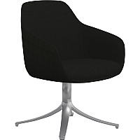 9 to 5 Seating Lilly Swivel Base Fabric Lounge Chair Onyx Seat Color - Fabric, Foam Seat Material - Onyx Back Color - Fabric, Foam Back Material - 1 Each (9134GTSFON)