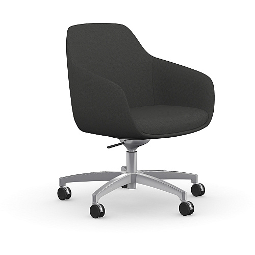 9 to 5 Seating Lilly 5-Star Base Fabric Lounge Chair Gray Seat Color - Fabric, Foam Seat Material - Gray Back Color - Fabric, Foam Back Material - 5-star Base - 1 Each (9154R2PFDO)