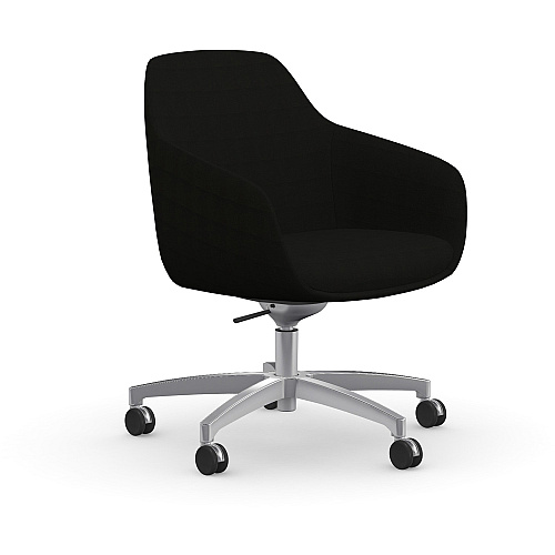 9 to 5 Seating Lilly 5-Star Base Fabric Lounge Chair Onyx Seat Color - Fabric, Foam Seat Material - Onyx Back Color - Fabric, Foam Back Material - 5-star Base - 1 Each (9154R2PFON)
