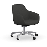 9 to 5 Seating Lilly 5-Star Base Fabric Lounge Chair Gray Seat Color - Fabric, Foam Seat Material - Gray Back Color - Fabric, Foam Back Material - 5-star Base - 1 Each (9154R2SFDO)