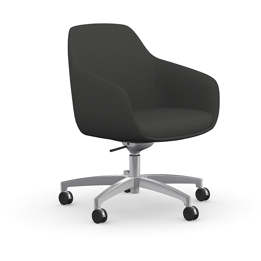 9 to 5 Seating Lilly 5-Star Base Fabric Lounge Chair Gray Seat Color - Fabric, Foam Seat Material - Gray Back Color - Fabric, Foam Back Material - 5-star Base - 1 Each (9154R2SFDO)