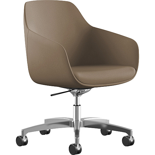 9 to 5 Seating Lilly 5-Star Base Fabric Lounge Chair Latte Seat Color - Fabric, Foam Seat Material - Latte Back Color - Fabric, Foam Back Material - 5-star Base - 1 Each (9154R2SFLA)