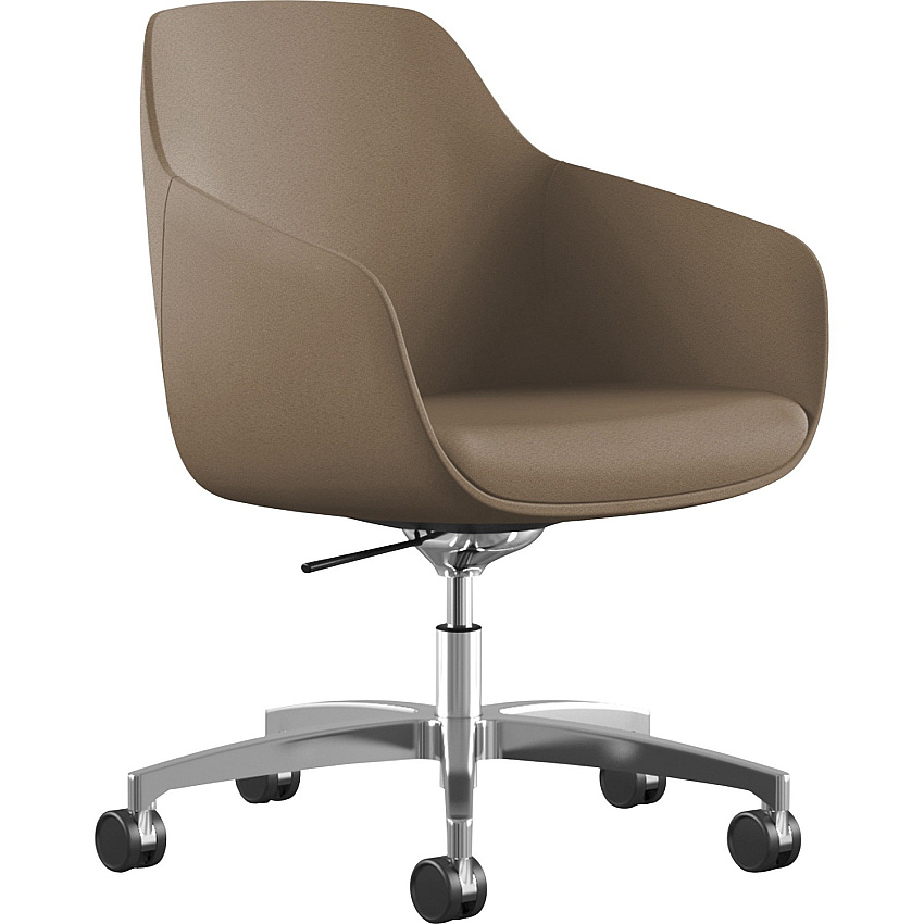 9 to 5 Seating Lilly 5-Star Base Fabric Lounge Chair Latte Seat Color - Fabric, Foam Seat Material - Latte Back Color - Fabric, Foam Back Material - 5-star Base - 1 Each (9154R2SFLA)