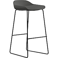 9 to 5 Seating Lilly Lounge Bar Stool Gray Seat Color - Gray Back Color - Fabric, Foam Back Material - Sled Base - 1 Each (9165STBFDO)