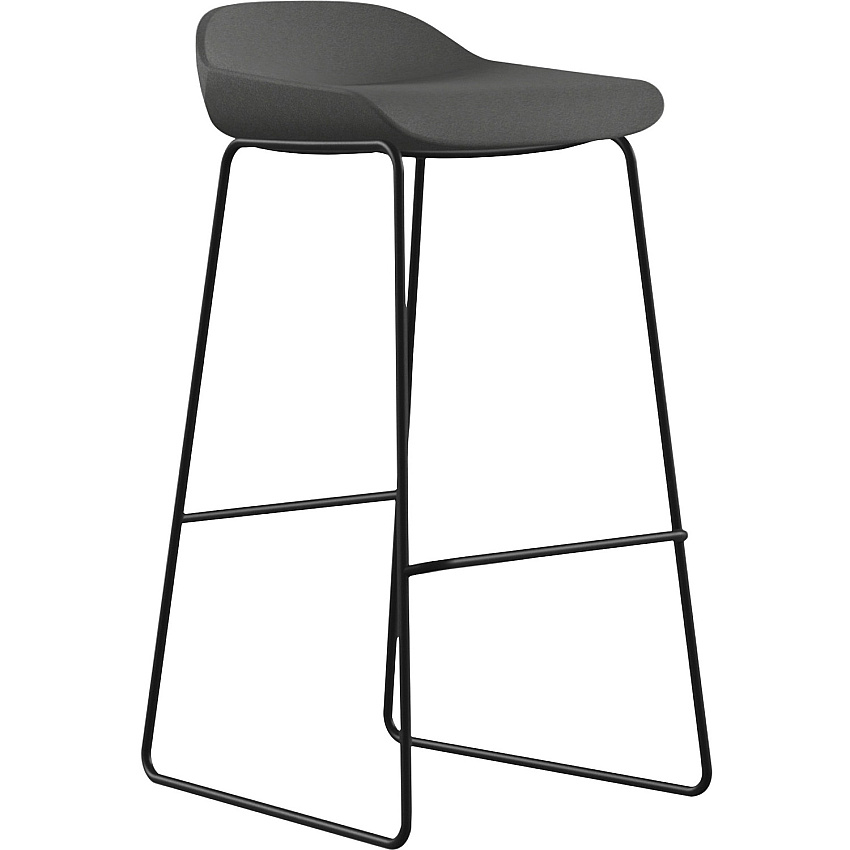 9 to 5 Seating Lilly Lounge Bar Stool Gray Seat Color - Gray Back Color - Fabric, Foam Back Material - Sled Base - 1 Each (9165STBFDO)