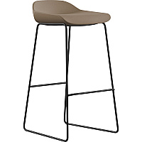 9 to 5 Seating Lilly Lounge Bar Stool Latte Seat Color - Latte Back Color - Fabric, Foam Back Material - Sled Base - 1 Each (9165STBFLA)