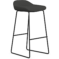 9 to 5 Seating Lilly Lounge Bar Stool Gray Seat Color - Gray Back Color - Fabric, Foam Back Material - Sled Base - 1 Each (9165STSFDO)