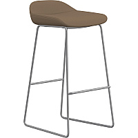 9 to 5 Seating Lilly Lounge Bar Stool Latte Seat Color - Latte Back Color - Fabric, Foam Back Material - Sled Base - 1 Each (9165STSFLA)