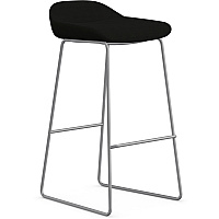 9 to 5 Seating Lilly Lounge Bar Stool Onyx Seat Color - Onyx Back Color - Fabric, Foam Back Material - Sled Base - 1 Each (9165STSFON)
