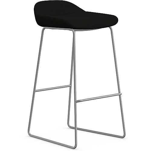 9 to 5 Seating Lilly Lounge Bar Stool Onyx Seat Color - Onyx Back Color - Fabric, Foam Back Material - Sled Base - 1 Each (9165STSFON)