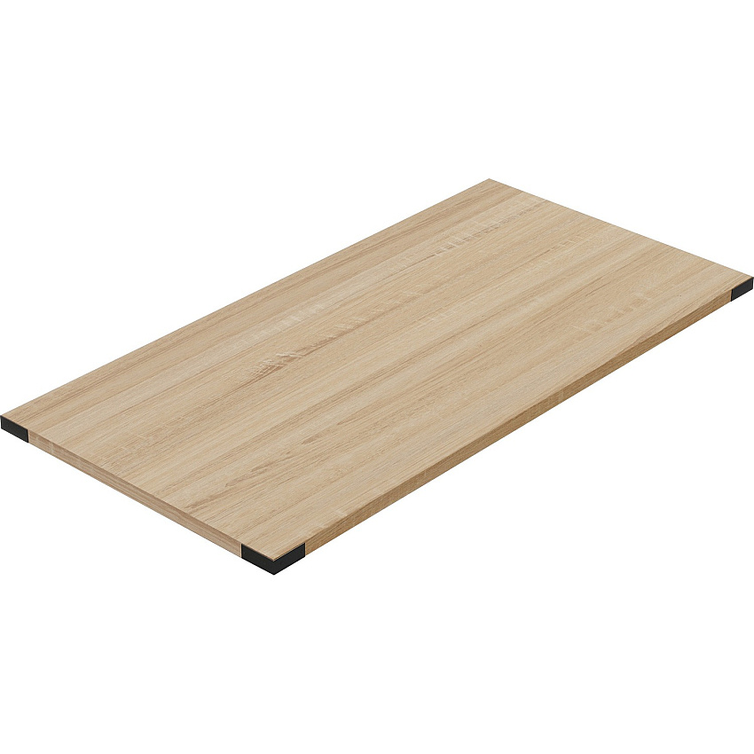 Safco Mirella Free Standing Desk Top with Modesty Panel 72" Width x 36" Depth x 1.6" Thickness TopBox Drawer(s) - Material: Particleboard - Finish: Sand Dune, Laminate (MRDT7236SDD)