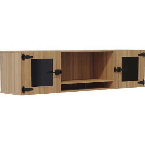 Safco 66" Mirella Smoked Glass Doors Wall Hutch (MRHTGD66SDD)