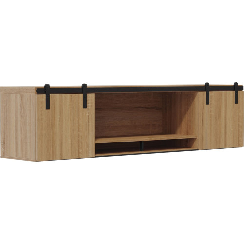 Safco 72" Mirella Wall-Mounted Hutch with Wood Doors (MRHTWD72SDD)