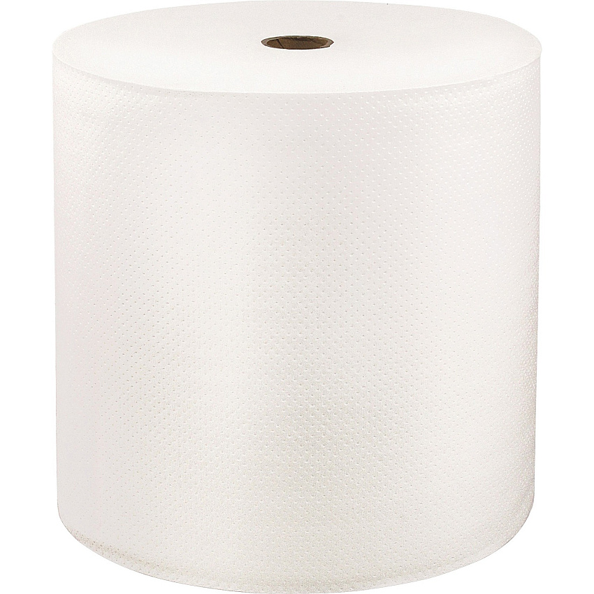 LoCor Hardwound Roll Towels - 1 Ply - 8" x 1000 ft - Bright White - Fiber - Eco-friendly, Soft, Absorbent, Strong - For Hand - 6 / Carton 1 Ply - 8" Width x 1000 ft Length - Fully embossed - Bright White - Fiber - 6 / Carton (46901)