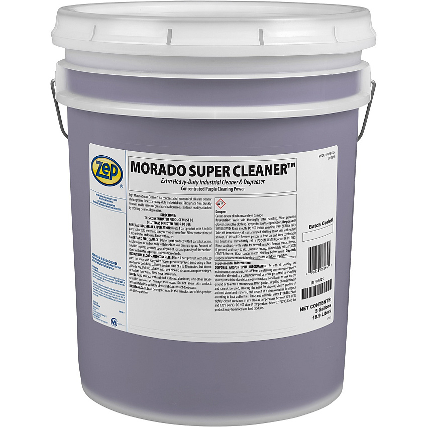 Zep Morado Super Cleaner Concentrate - 640 fl oz (20 quart) - Purple, Clear - 1 Each (85635)