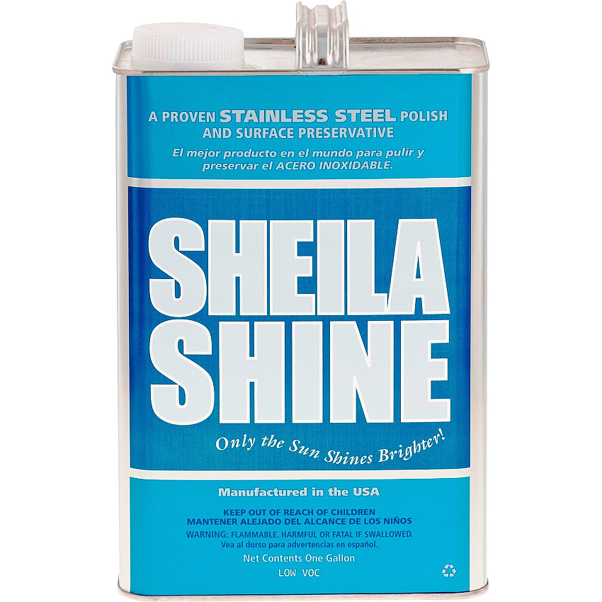 Sheila Shine Cleaner Polish 128 fl oz (4 quart) - Fingerprint Resistant, Water Repellent - Blue, White - 1 Each (SSCA128)