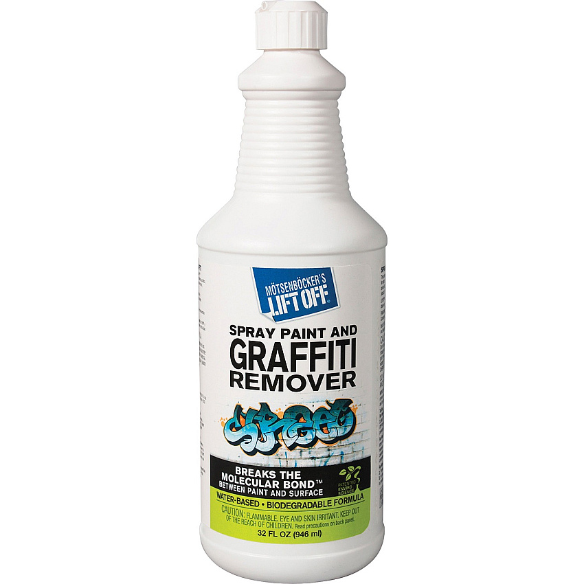 Motsenbockers Lift Off Mötsenböcker's Lift Off Spray Paint/Graffiti Remover (4 32 fl oz (1 quart) - Environmentally Friendly, Water Based - White - 1 Each 1103)