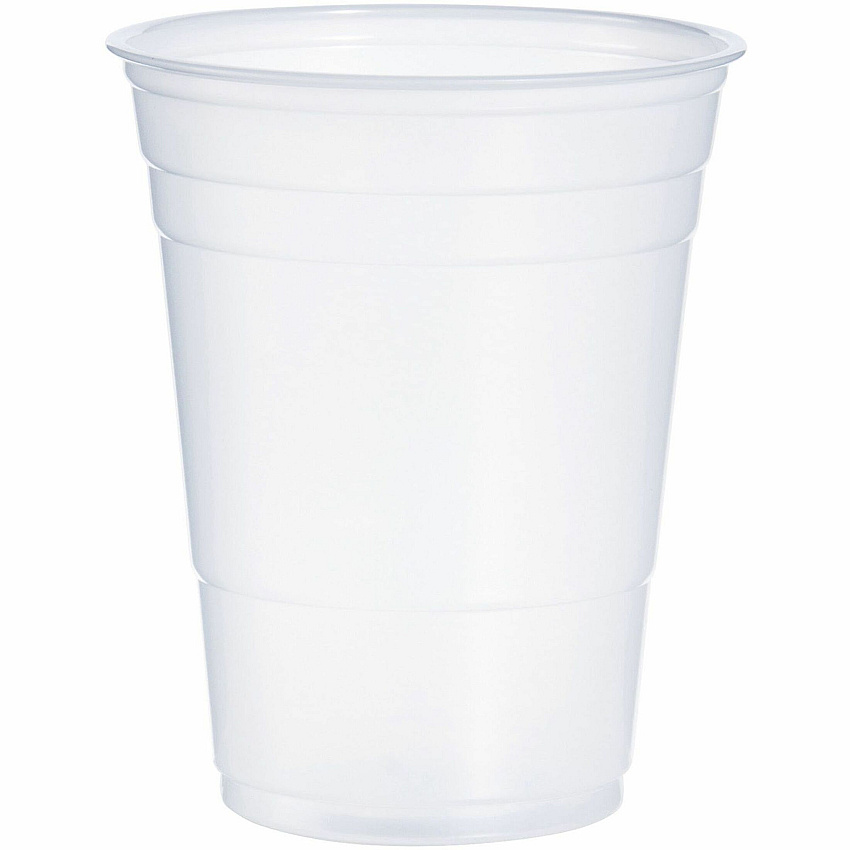 Solo 16 oz Plastic Cold Party Cups 16 fl oz - Round - Translucent - Polystyrene - Cold Drink, Party, Soda, Juice, Concession Stand - 50/Bag - 20 / Carton (P16)