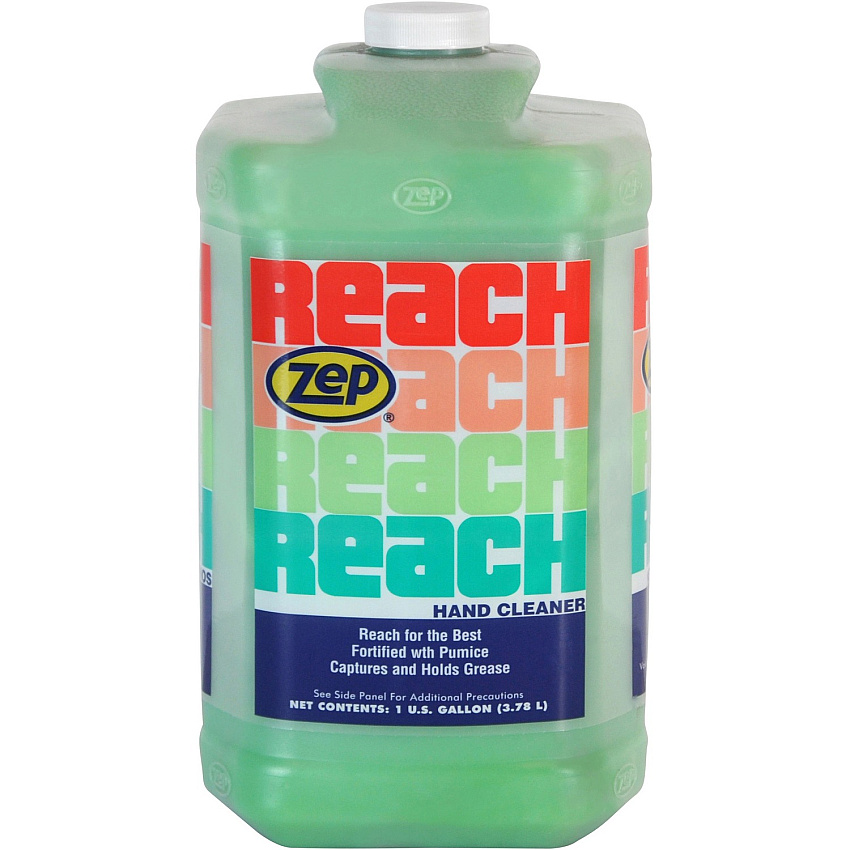Zep Reach Hand Cleaner Almond Scent - 1 gal - Grease Remover, Resin Remover, Ink Remover, Tar Remover, Adhesive Remover, Oil Remover, Adhesive Remover, Grease Remover, Asphalt Remover, Oil Remover - Hand - Light Green, Opaque - Phosphate-free, Res (92524)