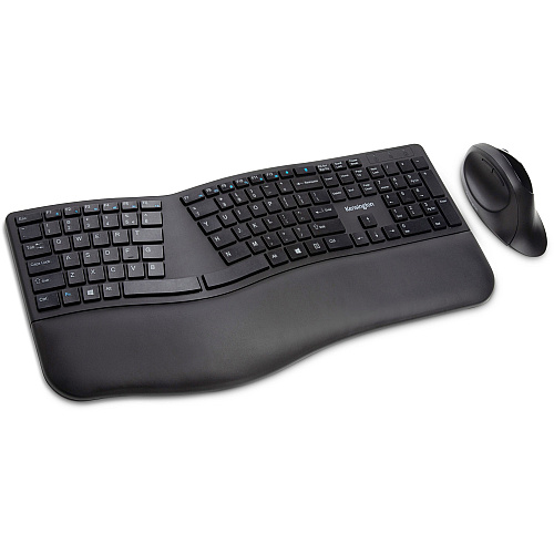 Kensington Pro Fit Ergo Wireless Keyboard/Mouse Wireless Bluetooth/RF - Wireless Bluetooth/RF - Compatible with Computer - 1 Each (75406)